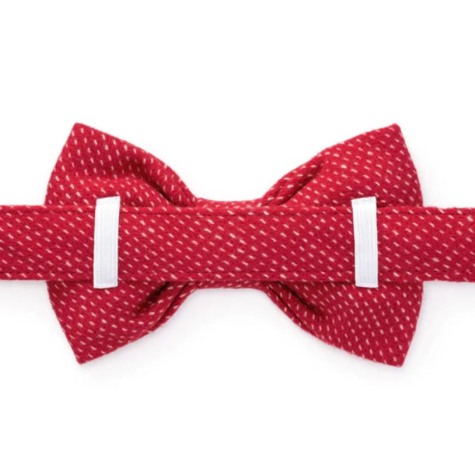 The Foggy Dog - Berry Stitch Flannel Bow Tie