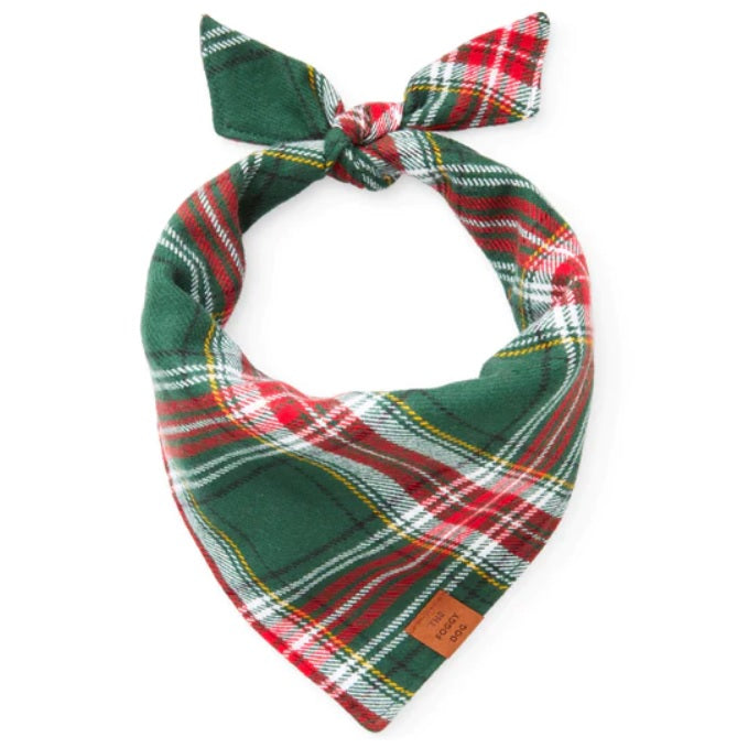 The Foggy Dog - Holly Jolly Flannel Bandana