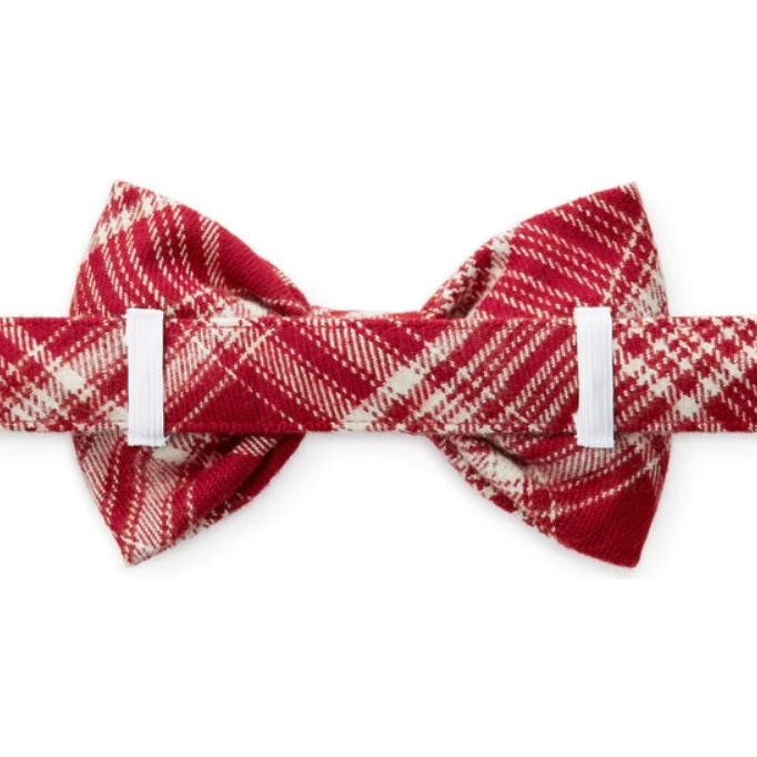 The Foggy Dog - Marsala Plaid Flannel Bow Tie