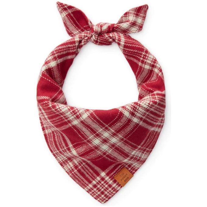 The Foggy Dog - Marsala Plaid Flannel Bandana