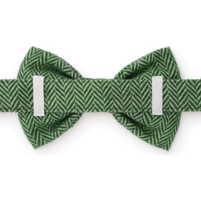 The Foggy Dog - Green Herringbone Flannel Bow Tie