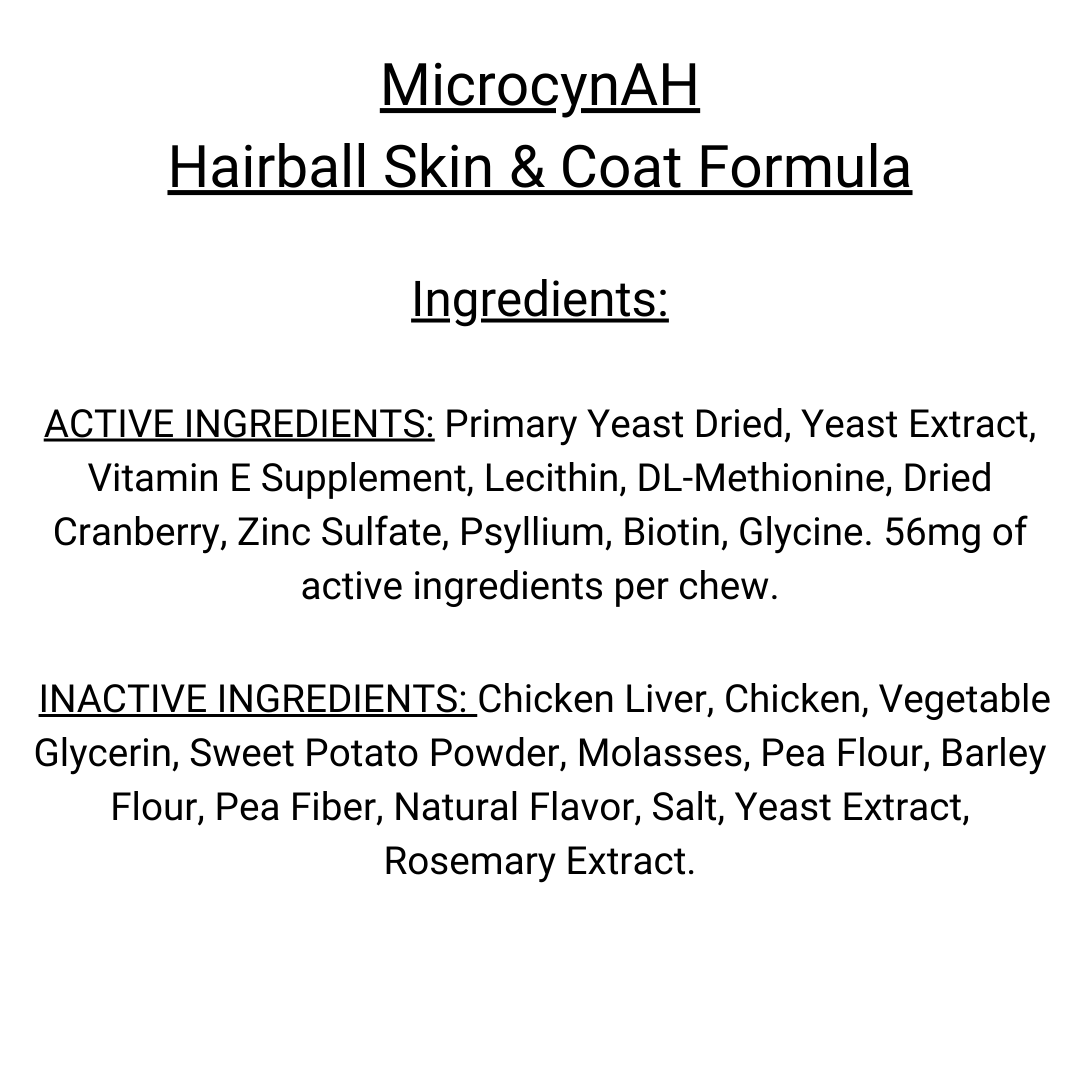 MicrocynAH - Hairball Skin + Coat Health Formula for Cats