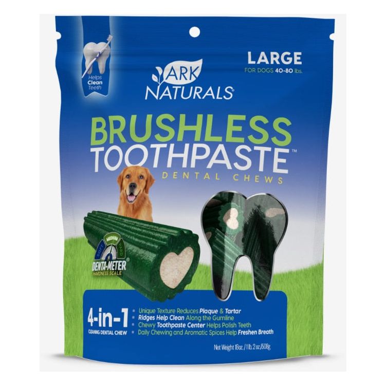 Ark Naturals Brushless Toothpaste Dental Chews Dog Dental Chew