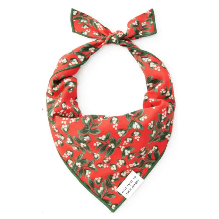 The Foggy Dog - Rifle Paper Co. x TFD Mistletoe Dog Bandana