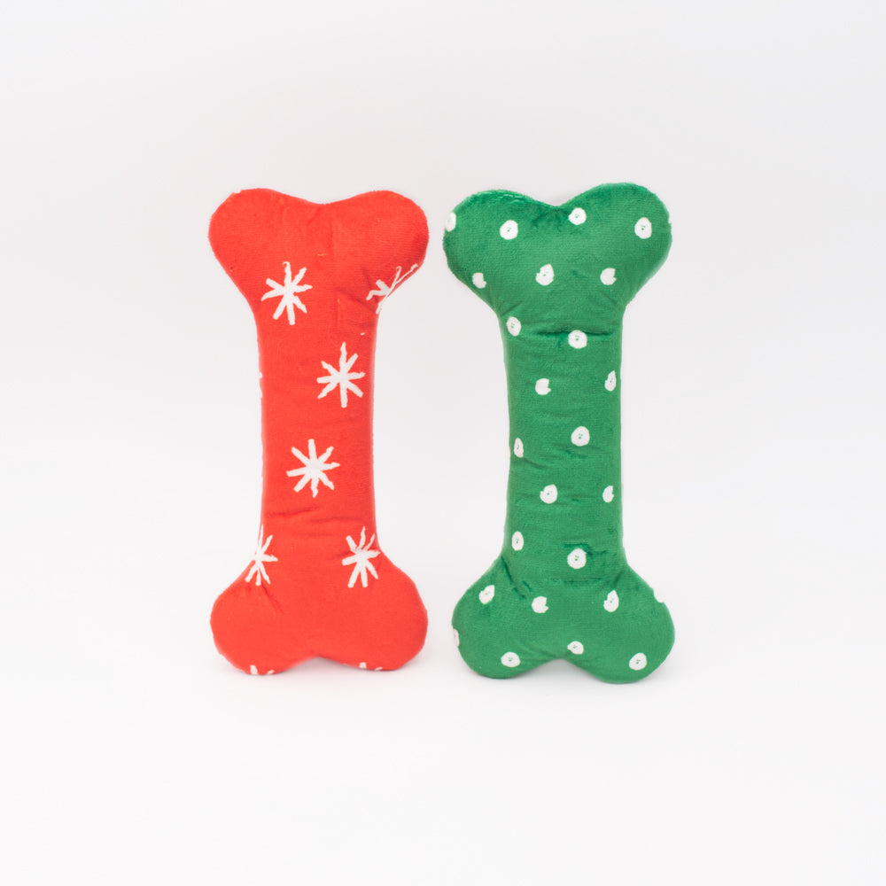 ZippyPaws - Holiday Patterned Bones 2 Pack