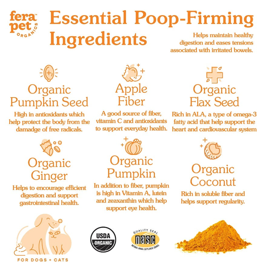 Fera Pet Organics - Pumpkin Plus Fiber Support for Dogs and Cats