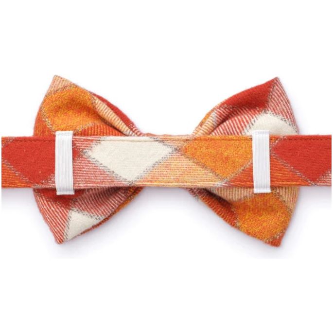 The Foggy Dog - Pumpkin Spice Plaid Flannel Bow Tie