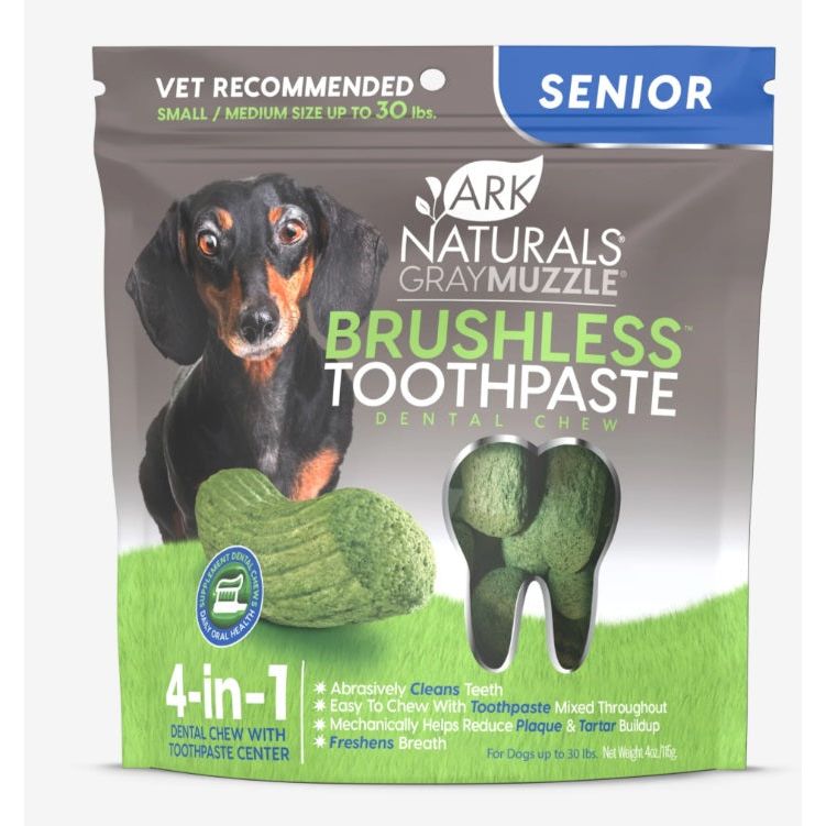 Ark Naturals Gray Muzzle Brushless Toothpaste Dental Chews