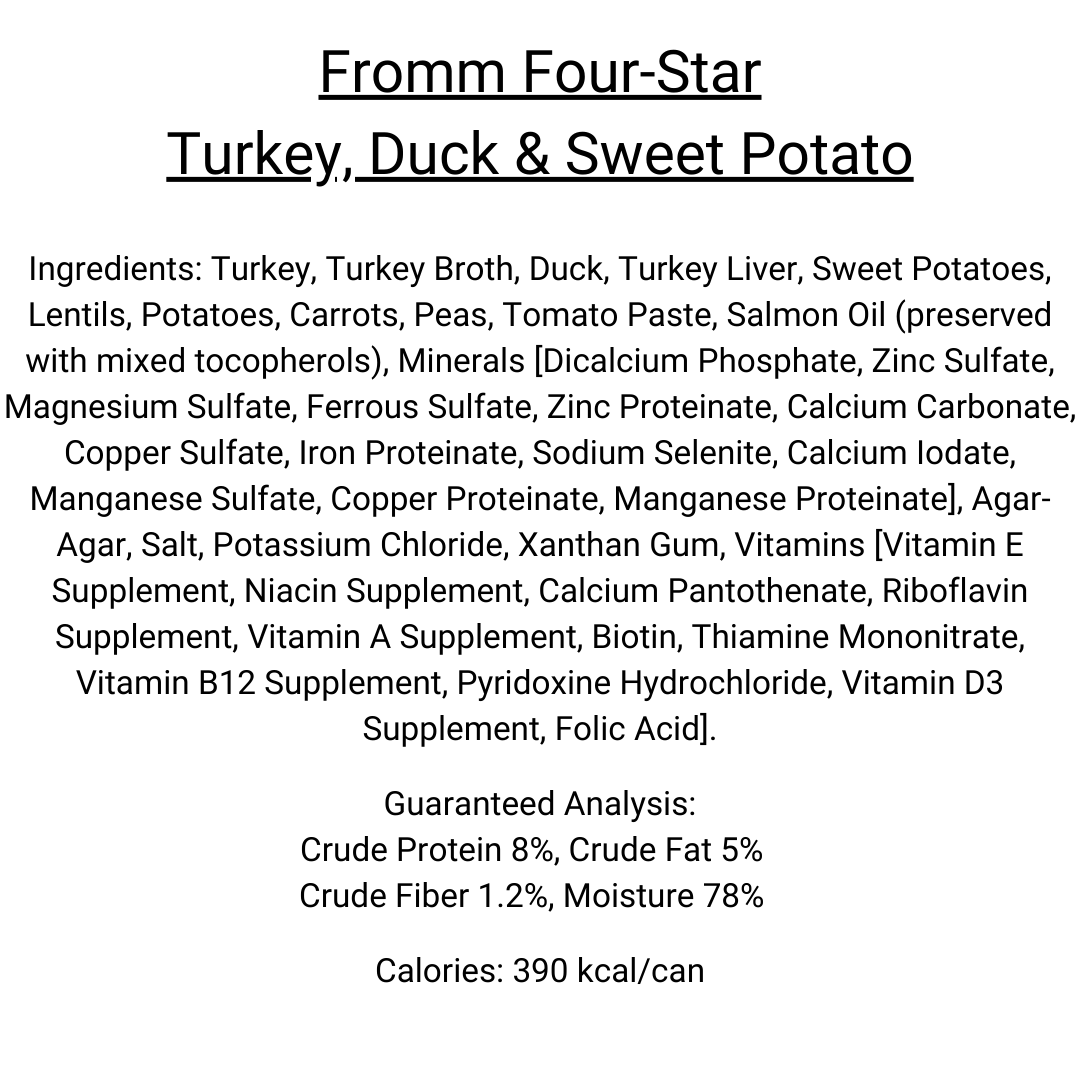 Fromm Grain Free Turkey Duck Sweet Potato Pate Dog Food King Duke s Beaverton