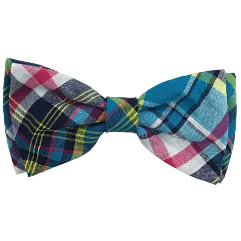 Huxley &amp; Kent - Blue Madras Bow Tie