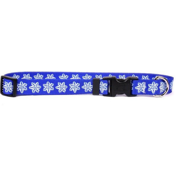 Yellow Dog Design - Blue Snowflake Cat Collar