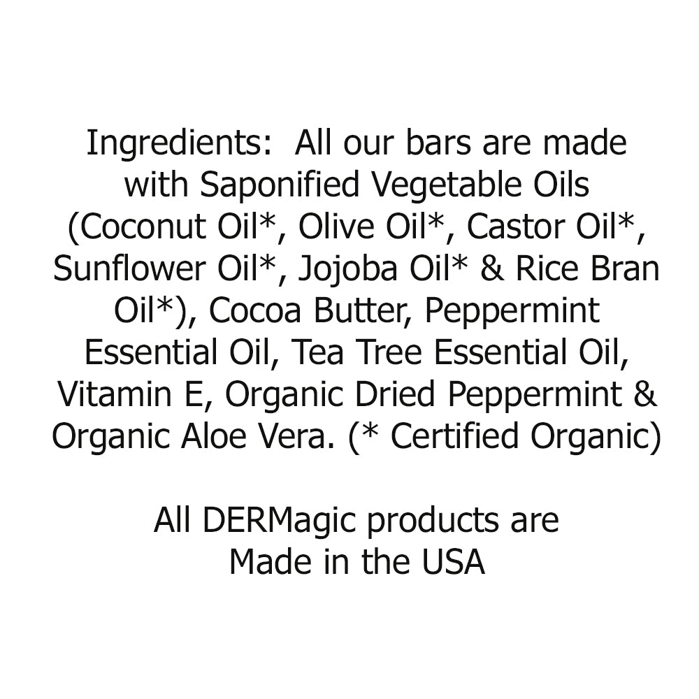 DERMagic - Organic Peppermint & Tea Tree Oil Shampoo Bar