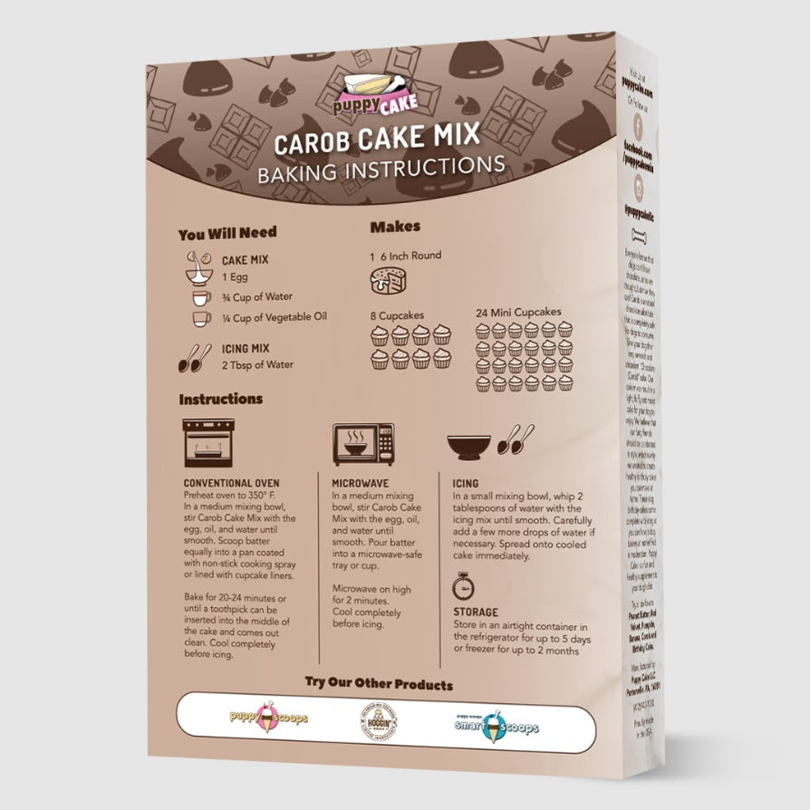 Puppy Cake - Premium Carob Cake Mix and Frosting