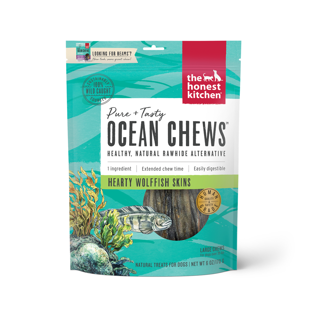 The Honest Kitchen - Ocean Chews Hearty Wolffish Skins 6oz