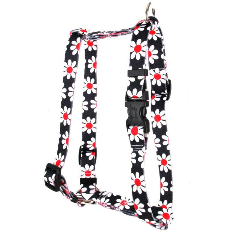 Yellow Dog Design - Roman Dog Harness, Black Daisy