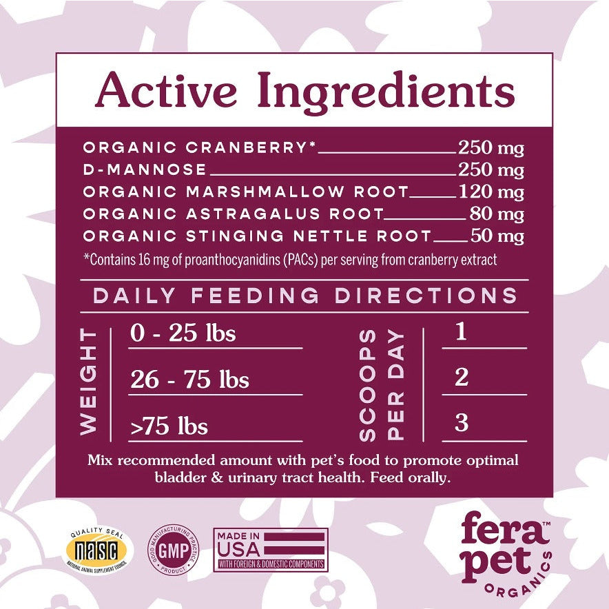 Fera Pet Organics - Bladder Support for Dogs and Cats