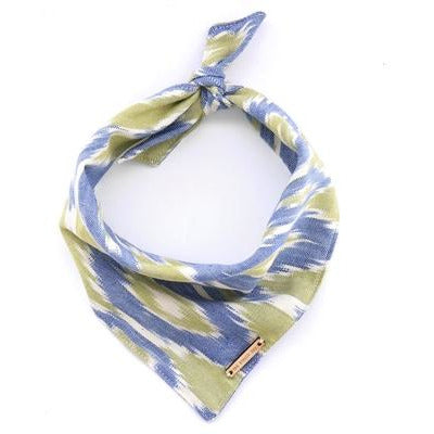 The Foggy Dog - Blue &amp; Green Ikat Bandana