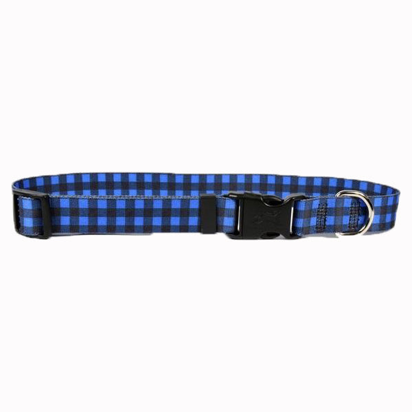 Yellow Dog Design - Blue Buffalo Plaid Cat Collar