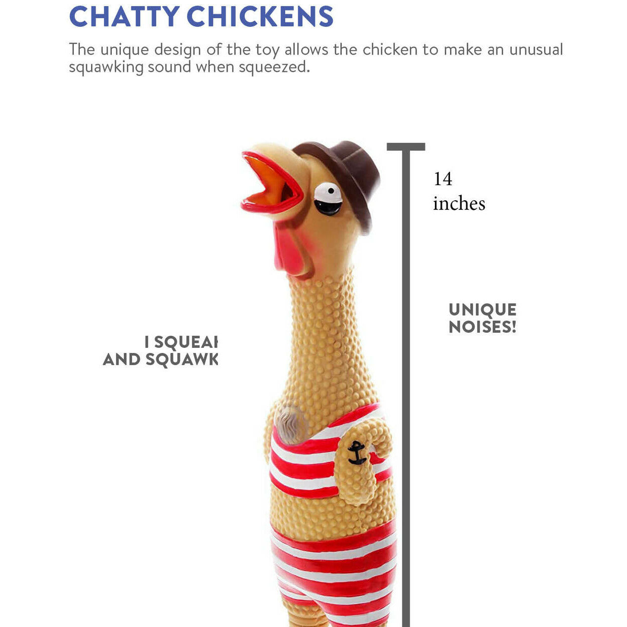 Charming Pet - Rubber Chicken Squawkers