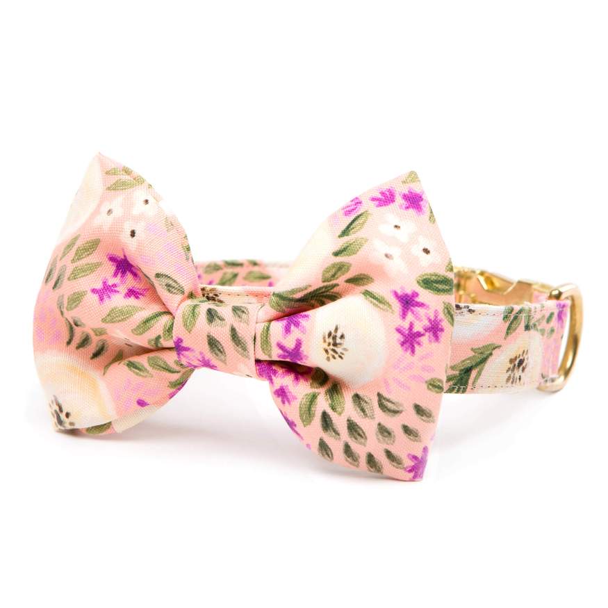 The Foggy Dog - Harper Floral Bow Tie &amp; Collar Set