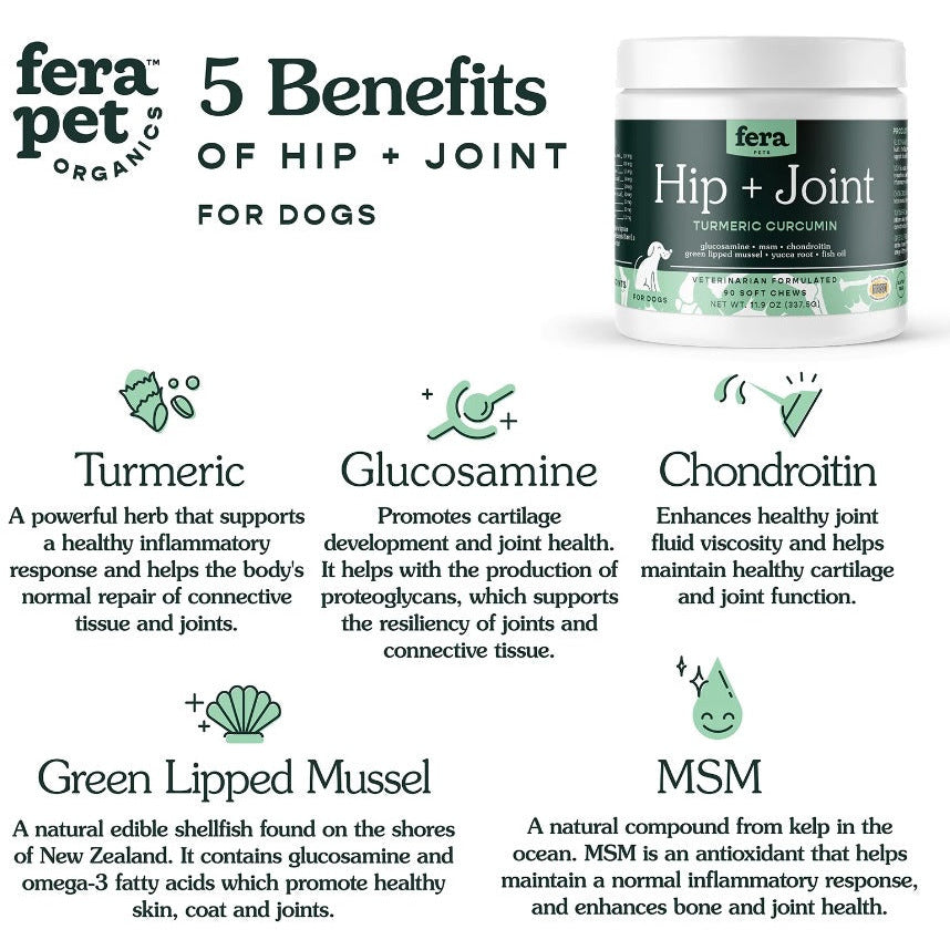 Fera Pet Organics - Hip + Joint Support for Dogs