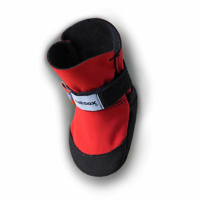 SaltSox - Winter Dog Boots, Ice Fire Red