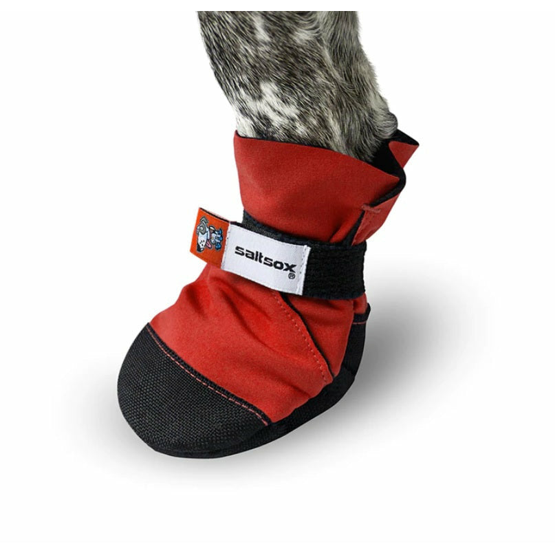 SaltSox - Winter Dog Boots, Ice Fire Red