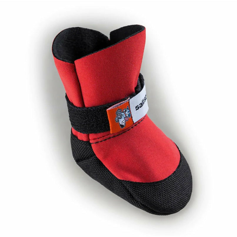 SaltSox - Winter Dog Boots, Ice Fire Red