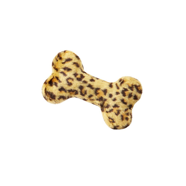 Fluff & Tuff Tiger Bone Plush Dog Toys