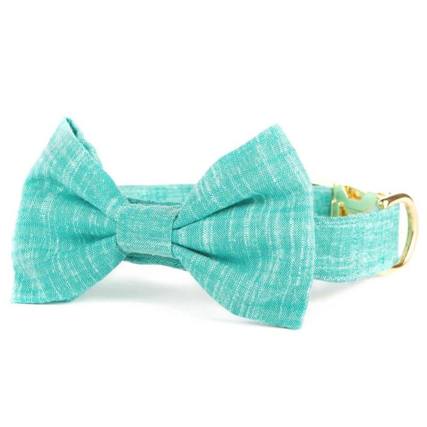 The Foggy Dog - Peacock Bow Tie &amp; Collar Set