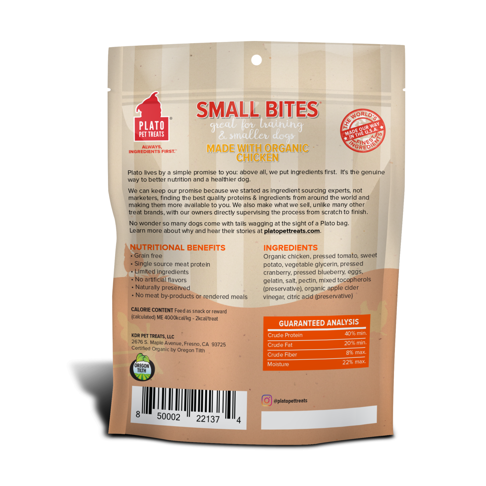 Plato Pet Treats - Chicken Small Bites